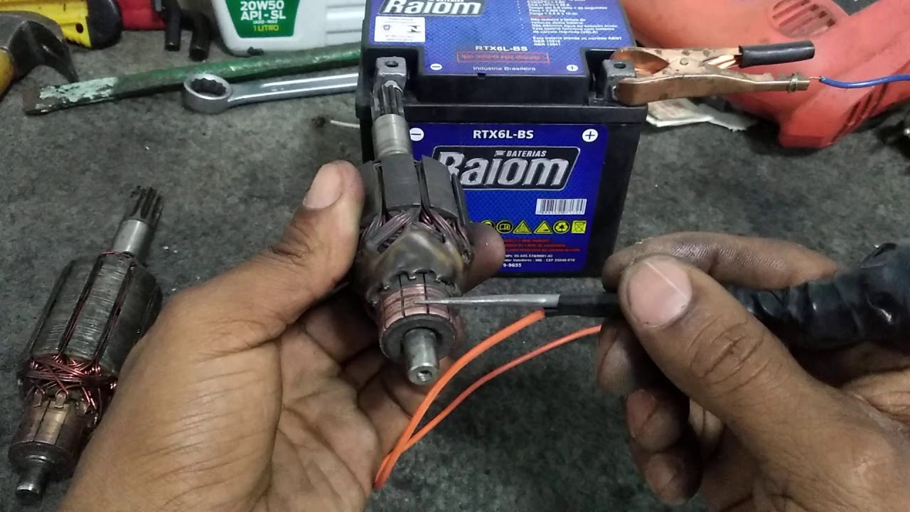 PARTIDA DA MOTO PESADA, MOTOR DE PARTIDA EM CURTO VEJA O TESTE.