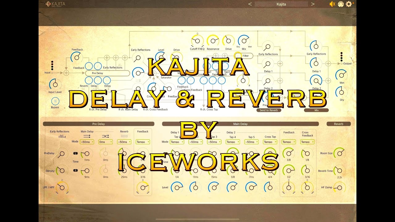 KAJITA - Delay & Reverb by iceWorks - Create Complex Spacial Effects - Live iPad Demo