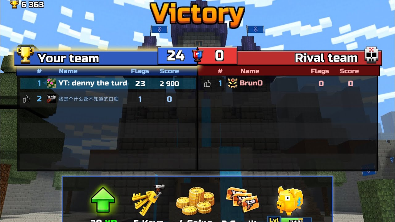 Portal Trick in Flag Capture! Score a Flag in 3 Seconds Pixel Gun 3D