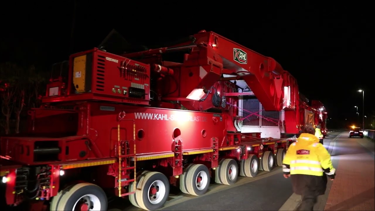 XXL-Schwertransport durch NRW -- absolute Spezialisten am Werk - 500 Tonnen Gesamtgewicht