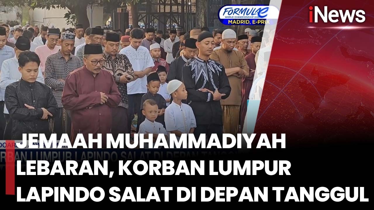 [FULL] Jemaah Muhammadiyah Lebaran, Korban Lumpur Lapindo Salat di Depan Tanggul | iNews Siang 20/3