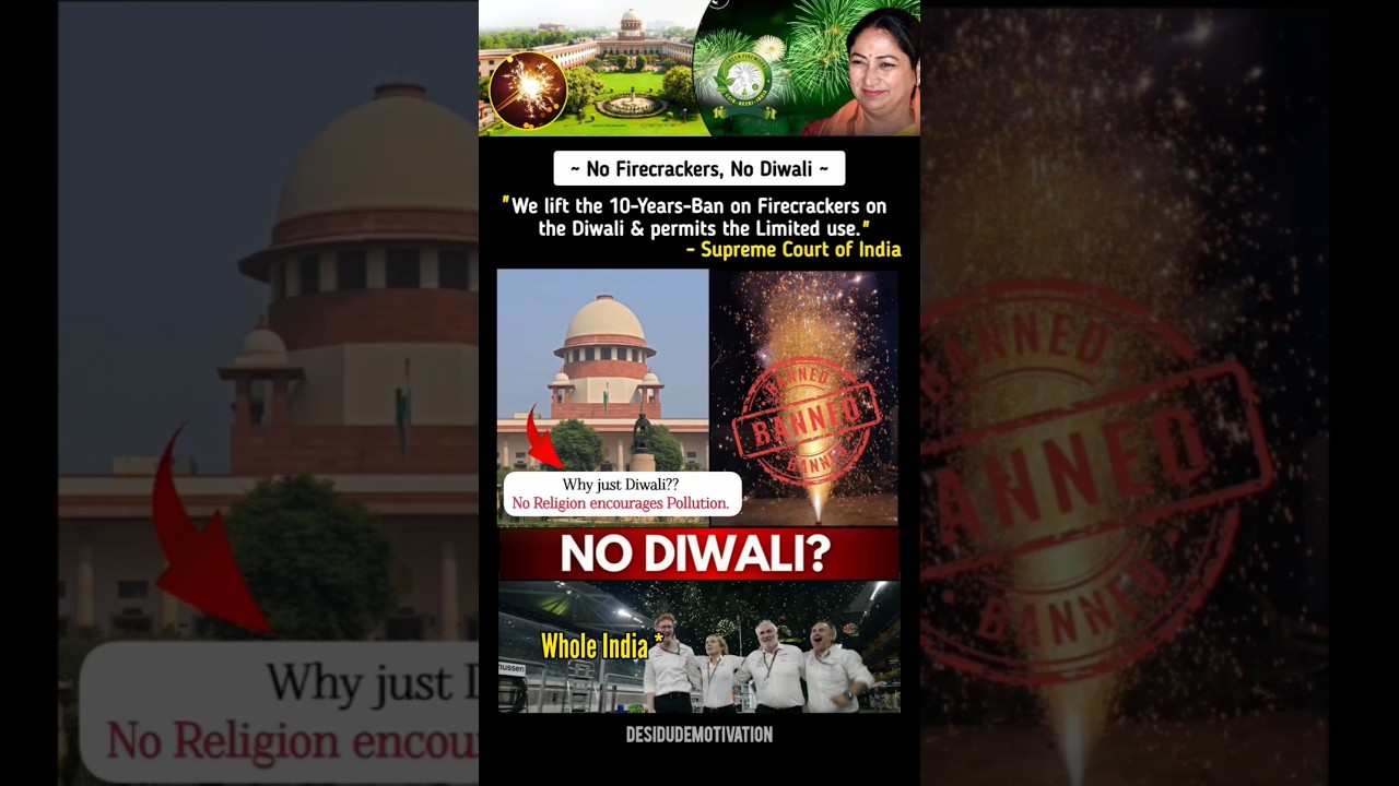 The Supreme Court uplifts the ban on firecrackers from India, especially Delhi NCR. 😲🤯
