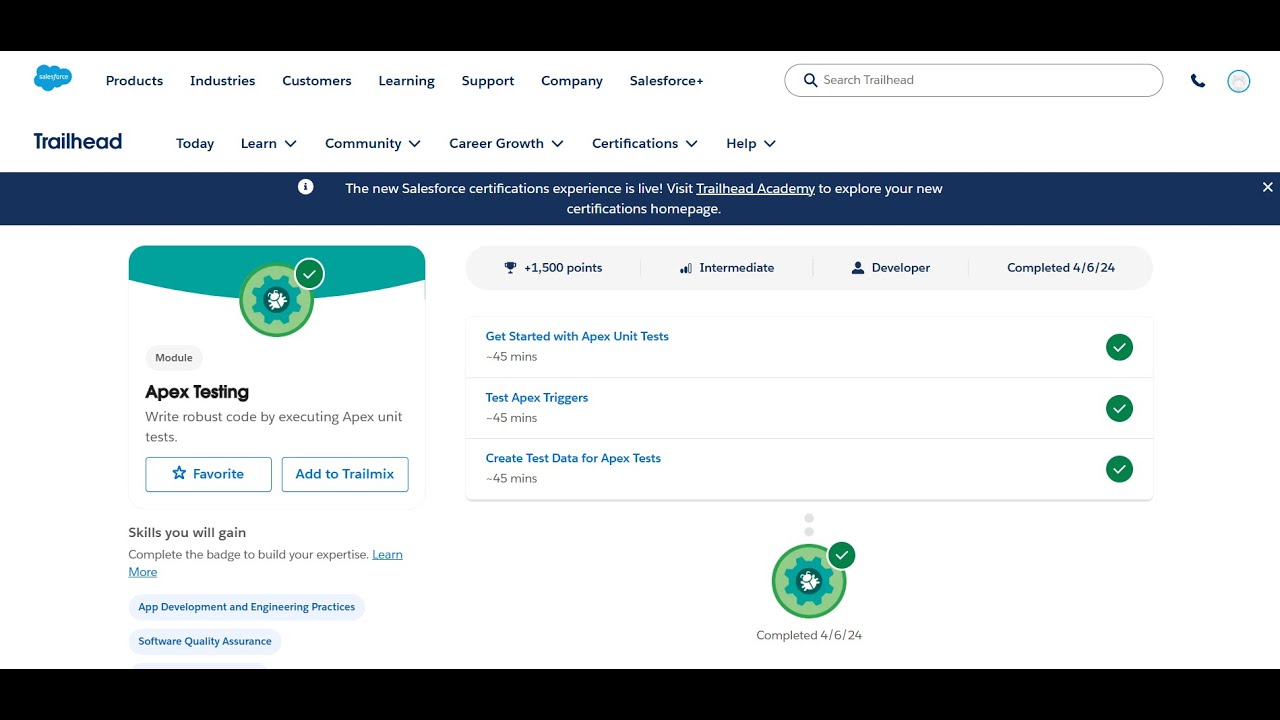 Get Started with Apex Unit Tests | Apex Testing | Salseforce Trailhead
