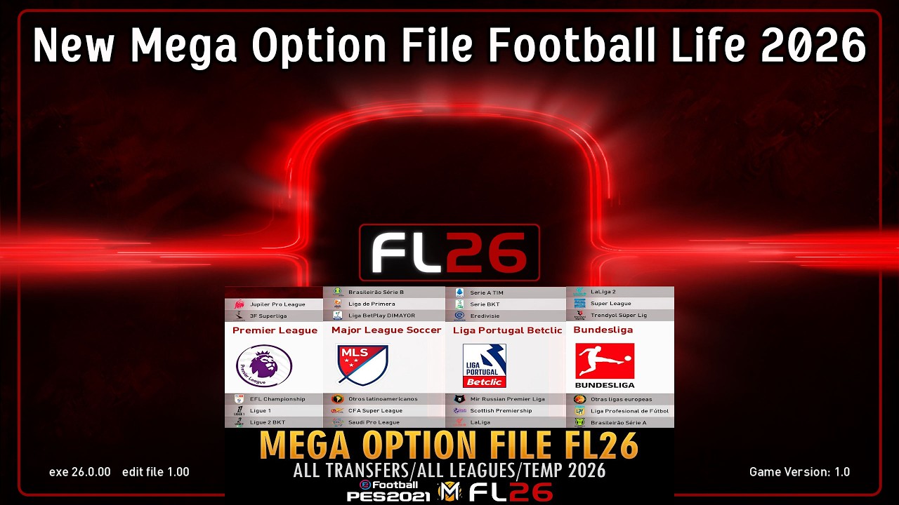 New Mega Option File V1 + Instalation - Football Life 2026