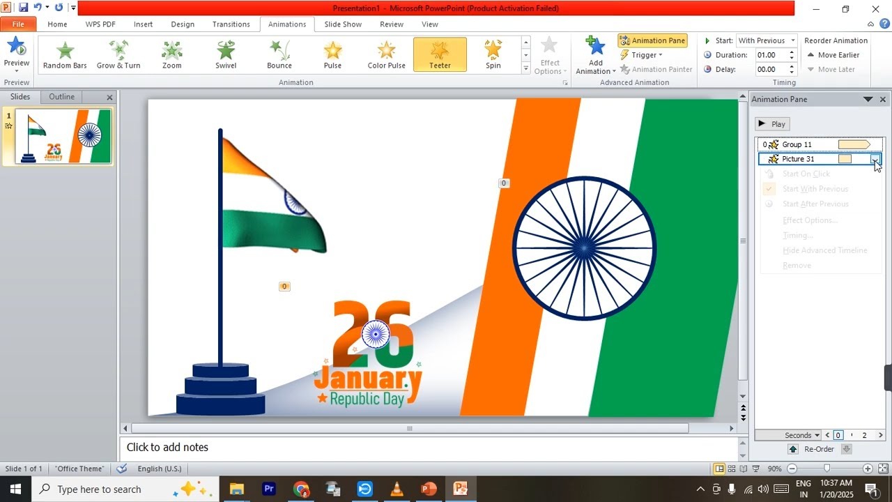 Republic day powerpoint animation | 26 January powerpoint animation | Powerpoint animation