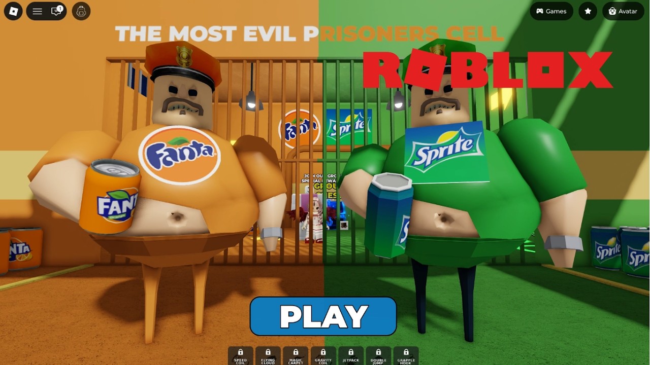 Roblox Gameplay Walkthrough🧙‍♀️FANTA VS SPRITE BARRY'S Prison Run (OBBY) #gamres #youtubevideo