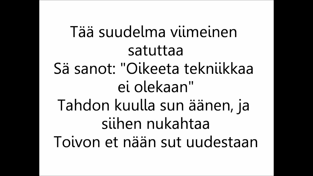 Flowboysfam - Viimeinen suudelma ft. Mia lyrics