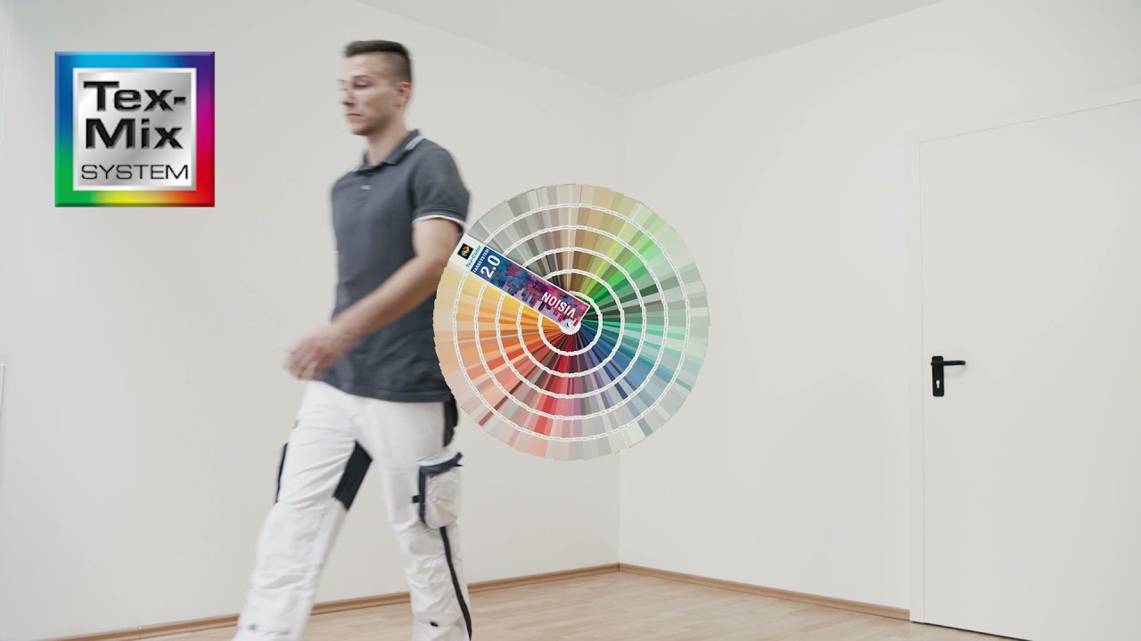 Tex Color Mineral Roll und Modellierputz auf Gipsputz