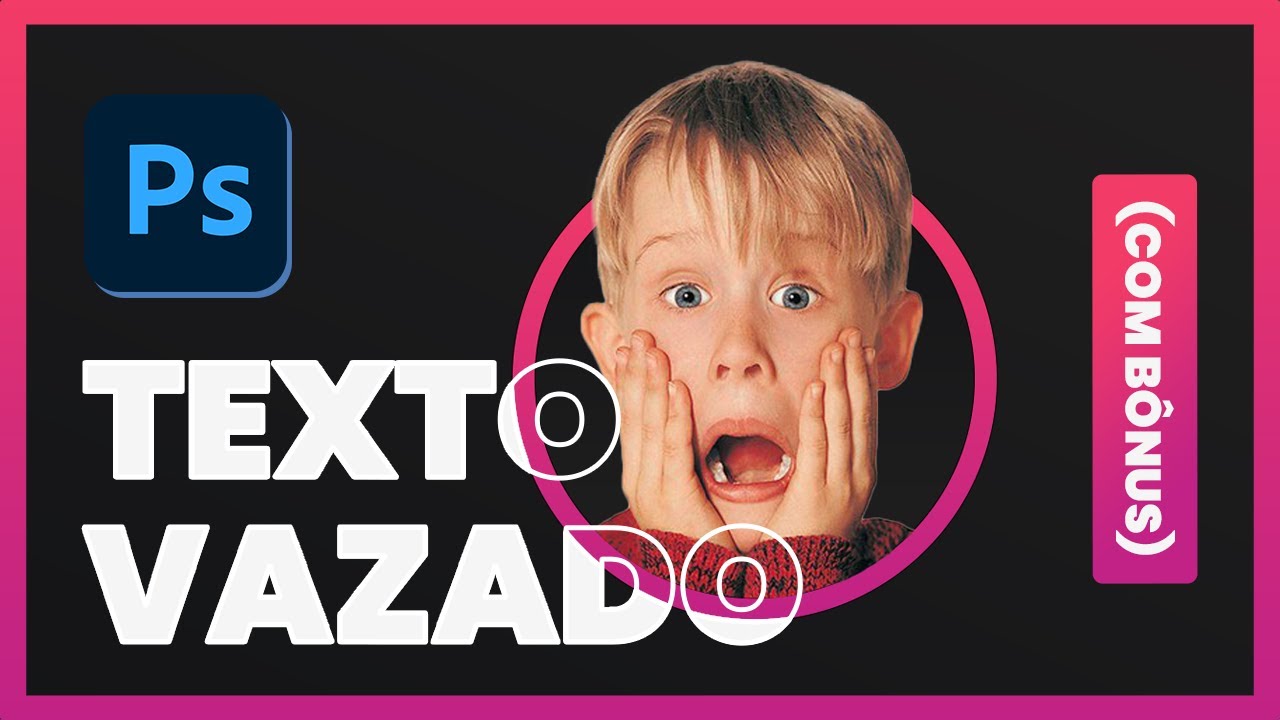 COMO FAZER TEXTO VAZADO NO PHOTOSHOP | TUTORIAL