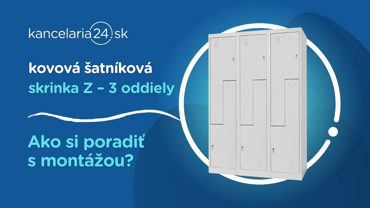 kancelaria24.sk | Kovová šatníková skrinka Z – 3 oddiely: Ako si poradiť s montážou?