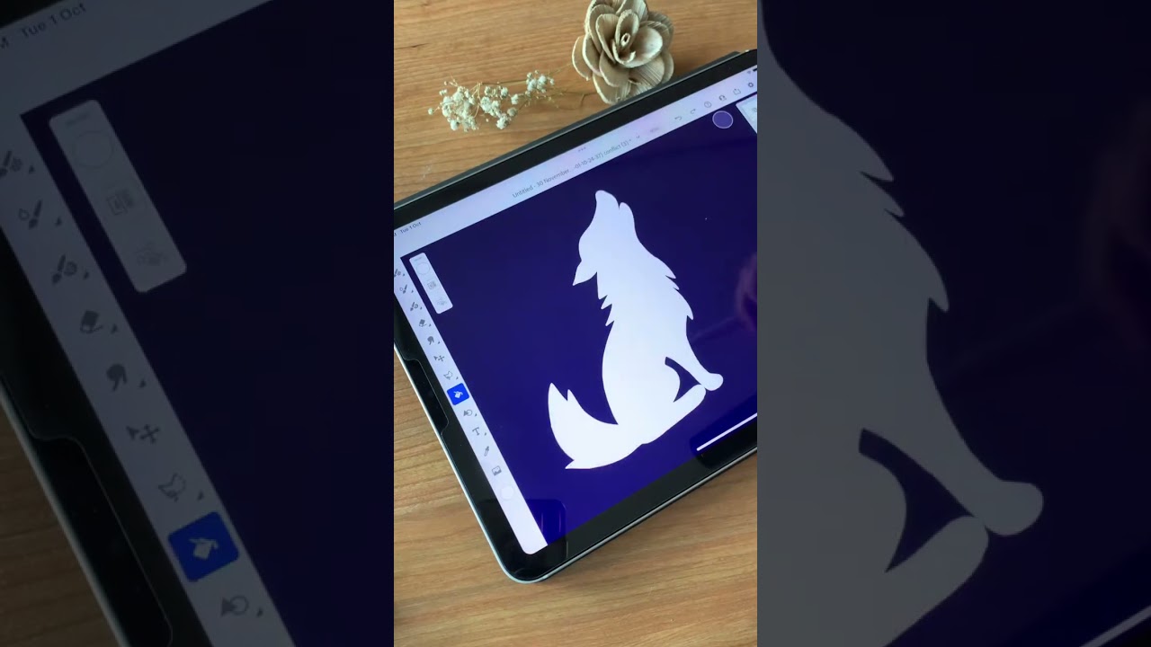 Magical Wolf Celestial Style Digital Art 