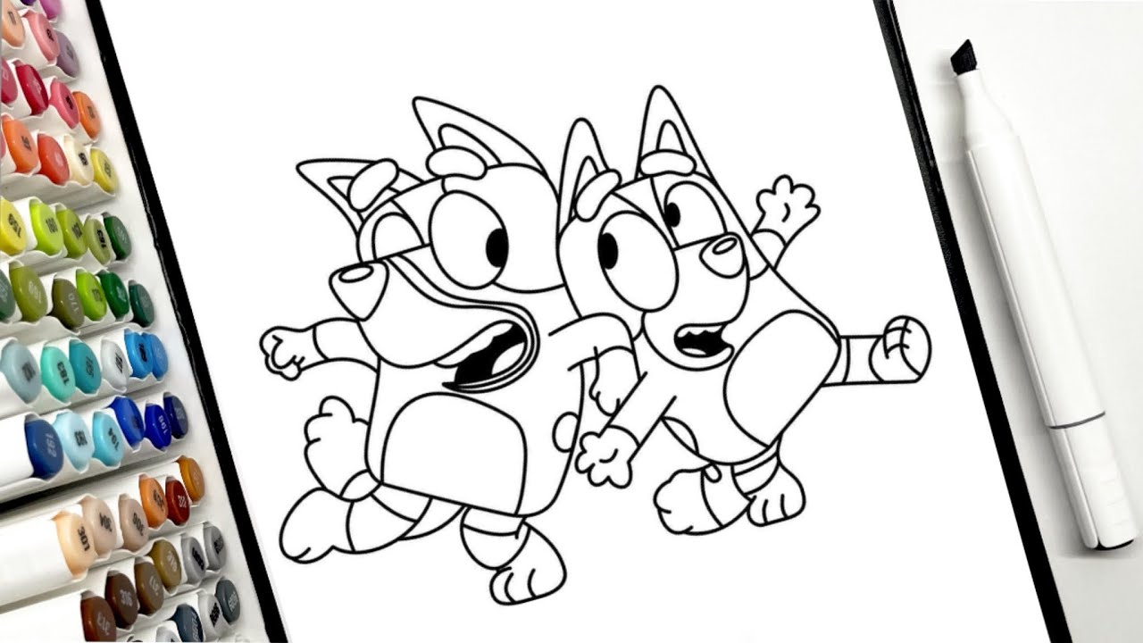 🎨 Coloring Blu Pup & Sibling 🐶 | Coloring Videos #blupup #coloring #coloringtime 