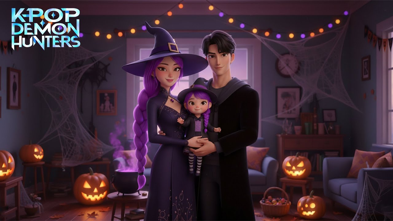 Family Halloween Song Kpop Demon Hunters | Animated Music Video | Croco Beat