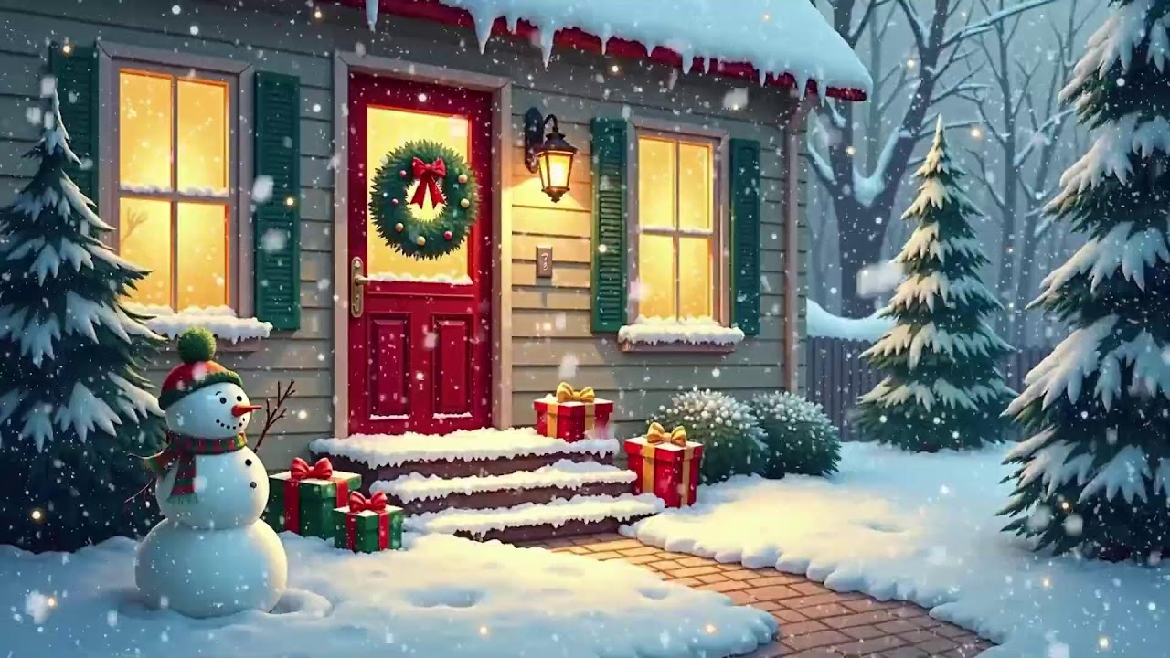 Cozy Winter Evening ❄️ Soothing Jazz ❄️ Snow Falling 20