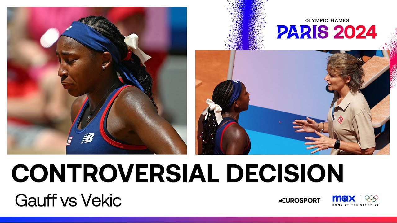 Coco Gauff FRUSTRATED and argues with the umpire! 😡 | #Paris2024 #Olympics