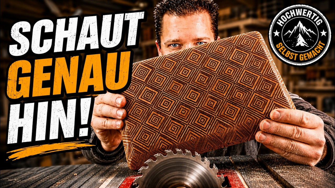 Mit dieser Sägetechnik baust du dir einen einmaligen Untersetzer aus Restholz - Projekt Multiplex