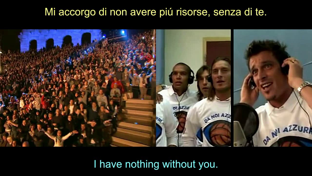 Adriano Celentano, Squadra Azzurra - Azzurro (LaLCS, by DcsabaS, 2012, 2006, lyrics)