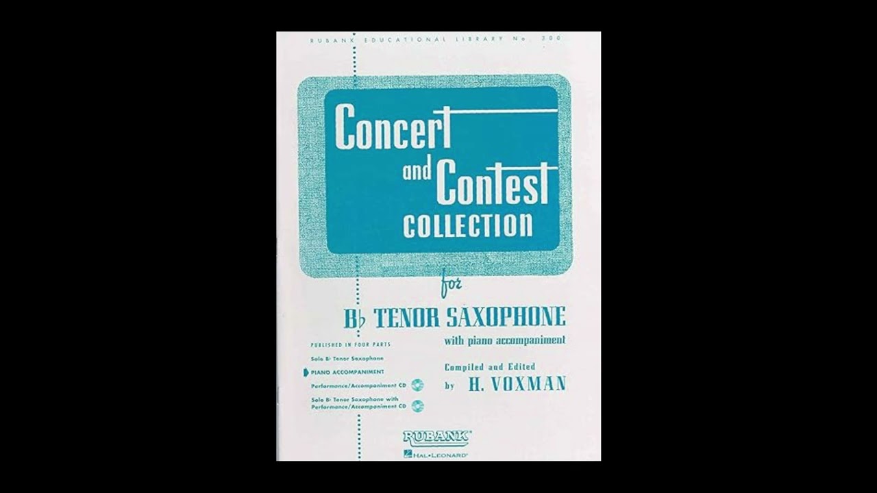 Adagio & Allegro by Handel arranged for tenor saxophone by Voxman