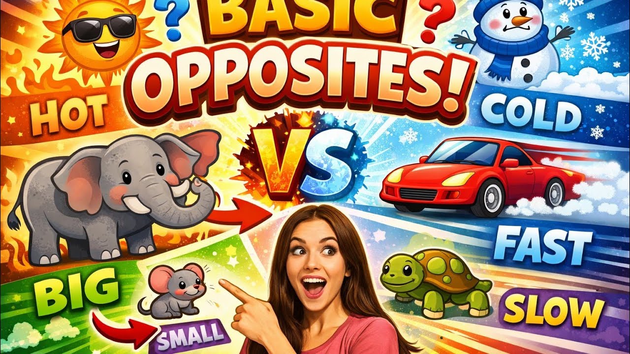 Today we’ll learn basic opposites in Greek and English!