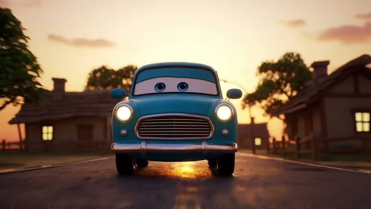 🚗✨ Magical 3D Car Adventure | The Golden Road of Dreams | Calm & Colorful Kids Story