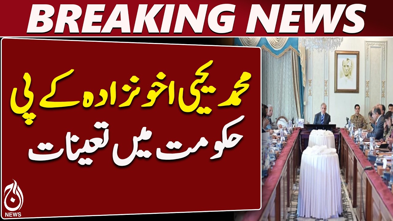 Muhammad Yahya Akhunzada Appointed to KP Government, Notification Issued - Aaj News