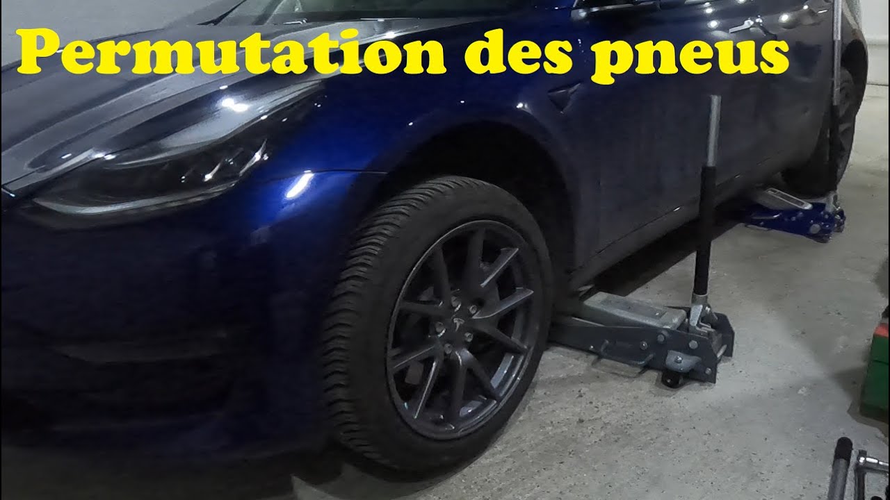 Permutation des pneus sur la Tesla Model 3