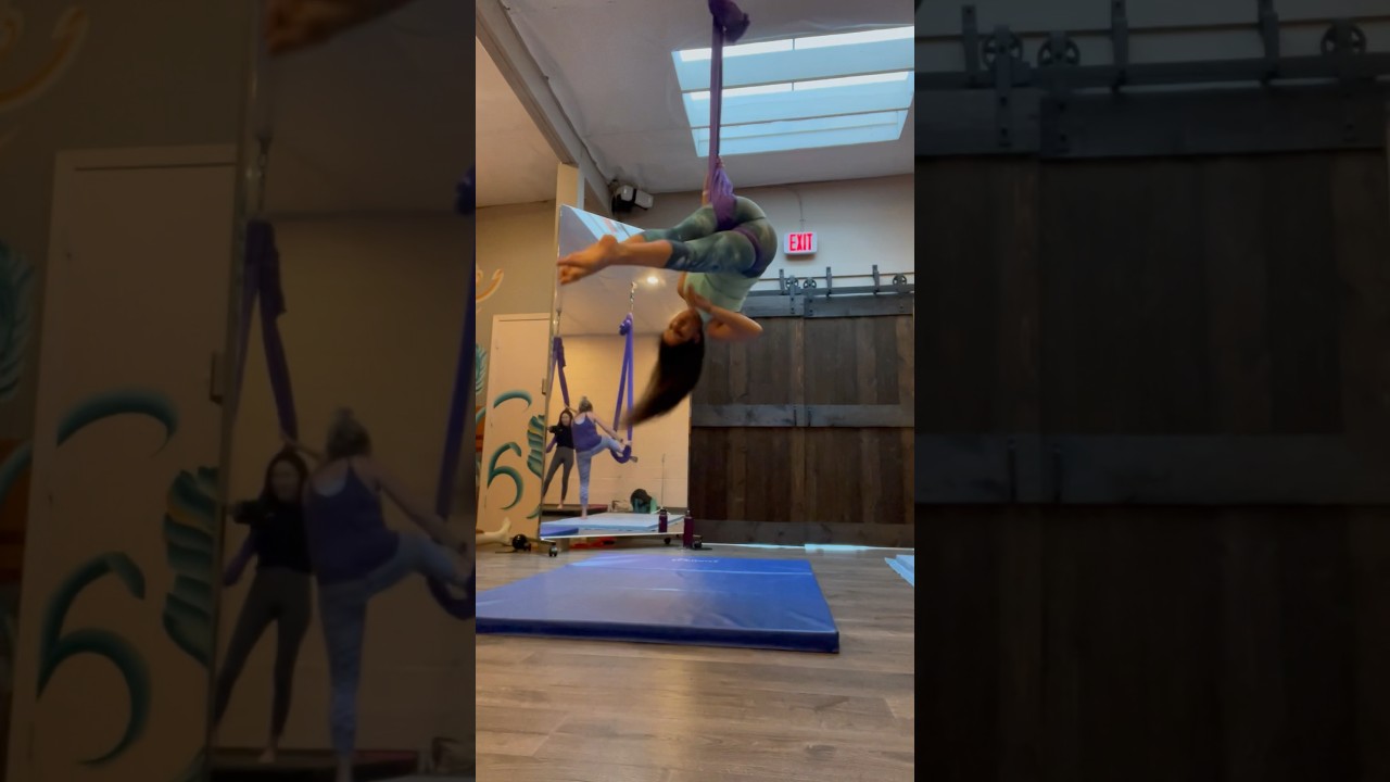 Hip Key Drop Sequence - Aerial Hammock #aerial #hammock #silks #hipkey #drop #fitness #flexibility