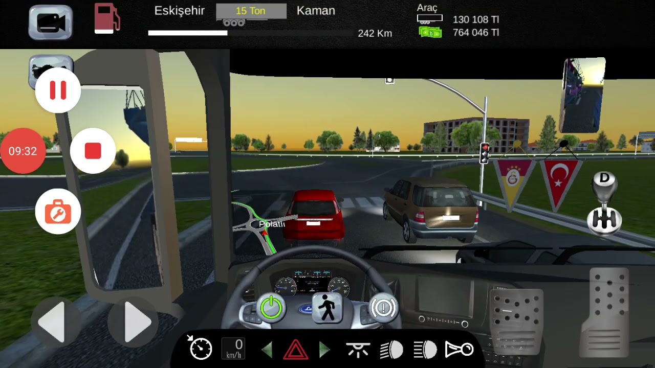 Cargo simulator Türkiye 2021'de Eskişehir'den Kaman'a araba taşıdım (Tır bozuldu)