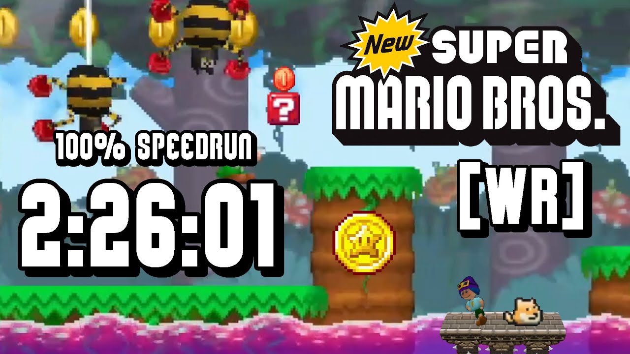 New Super Mario Bros. - 100% Speedrun in 2:26:01 [Former WR]
