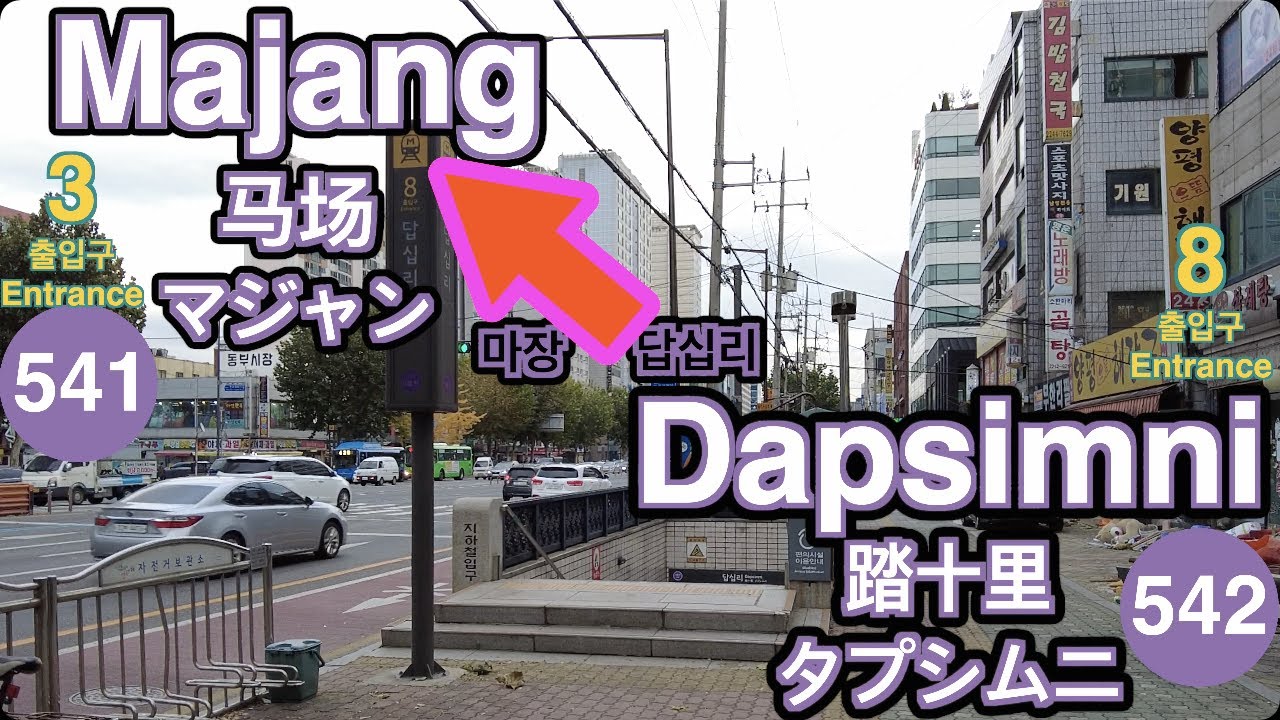 🇰🇷 5 Line🚦Dapsimni ➞ Majang🚦踏十里 ➞ 马场🚦タプシムニ ➞ マジャン🚦답십리 ➞ 마장🚦4K