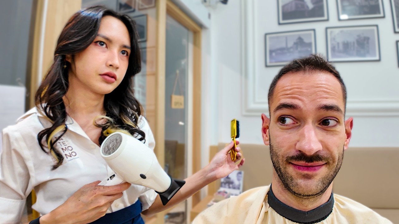 💈Haircut & Shave by Thai Ladybarber – Bangkok 🇹🇭