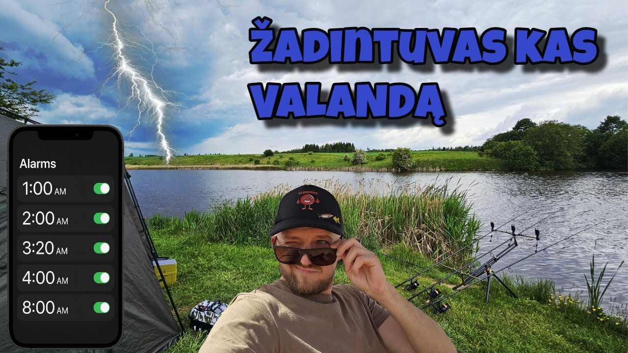 Karpių Žvejyba Per Audrą. Žuvys Neleidžia Miegot...