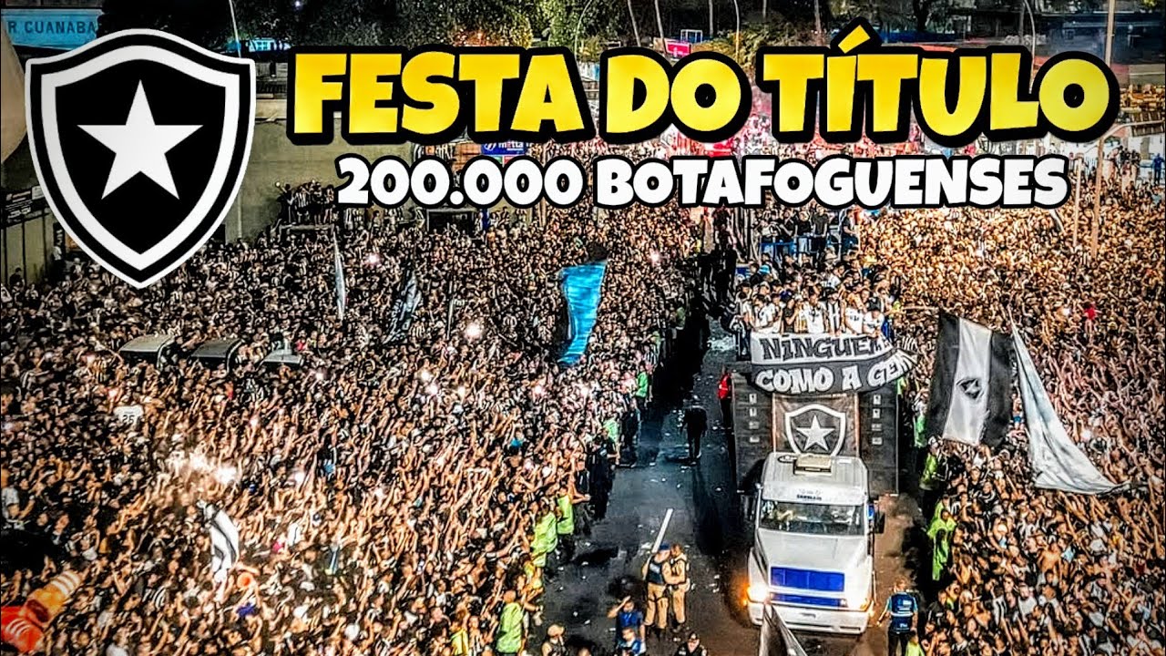😱INCRIVEL! FESTA DO TÍTULO DA TORCIDA DO BOTAFOGO NAS RUAS DO RIO