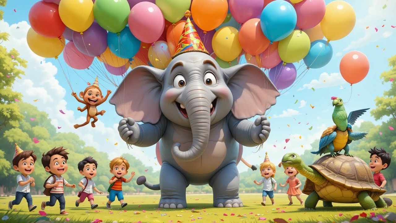 Elephant & Friends Balloon Fair | Funny Animal Story for Kids |Colorful Balloon Song|atrangi littles