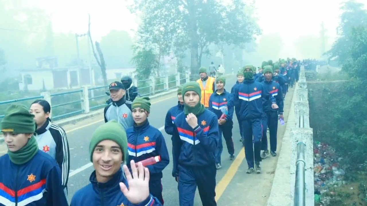 NCC training hiking day kohalpur banke#youtubevideo #ncctraining #ncc_army ⟬⟭💜