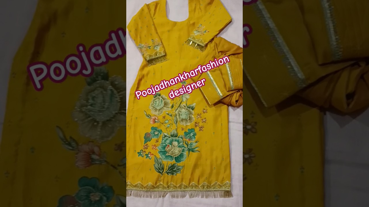 Simple suit salwaar pr lace design #suitsalwardesign #suit  #poojadhankharfashiondesigner