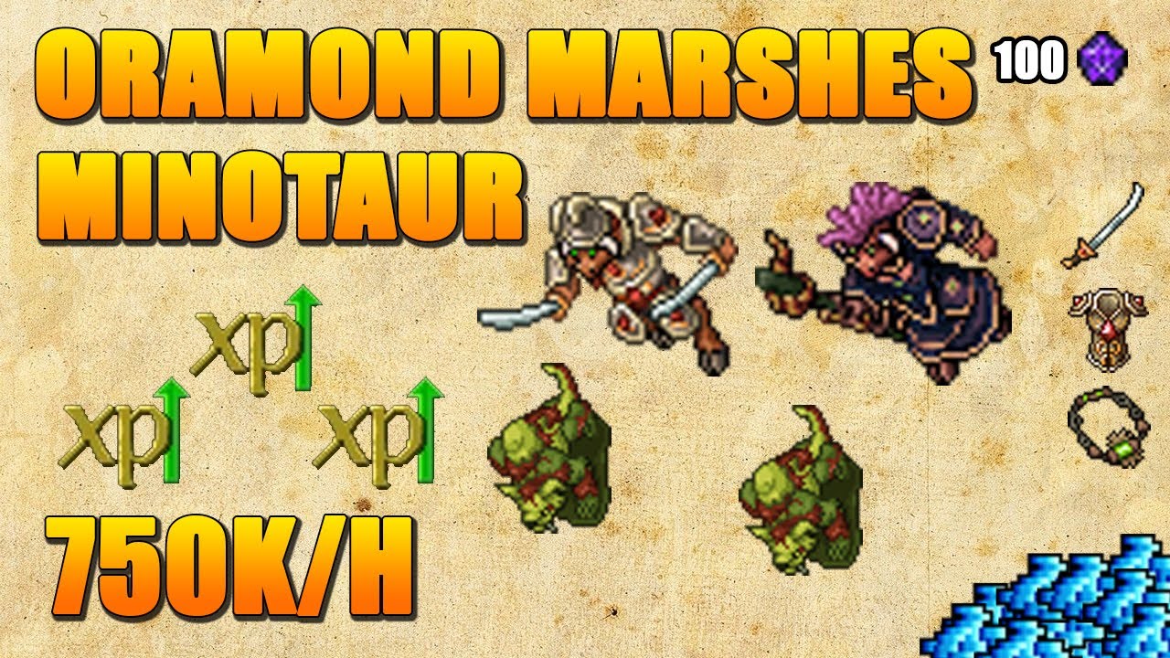RP 90+ | FULL EXP | MINOTAUR | ORAMOND MARSHES | RATHLETON |TIBIA