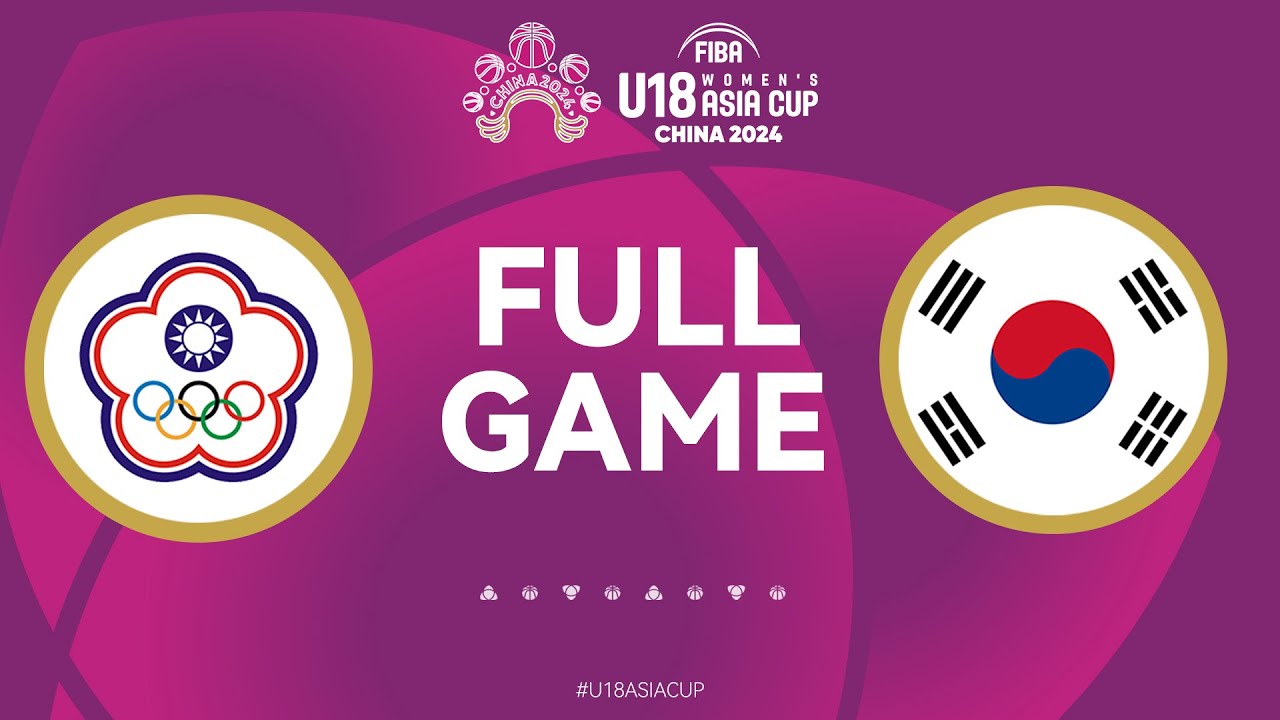Chinese Taipei v KOR | Full Basketball Game | FIBA U18 Women's Asia Cup 2024 | Div. A | Group Phase