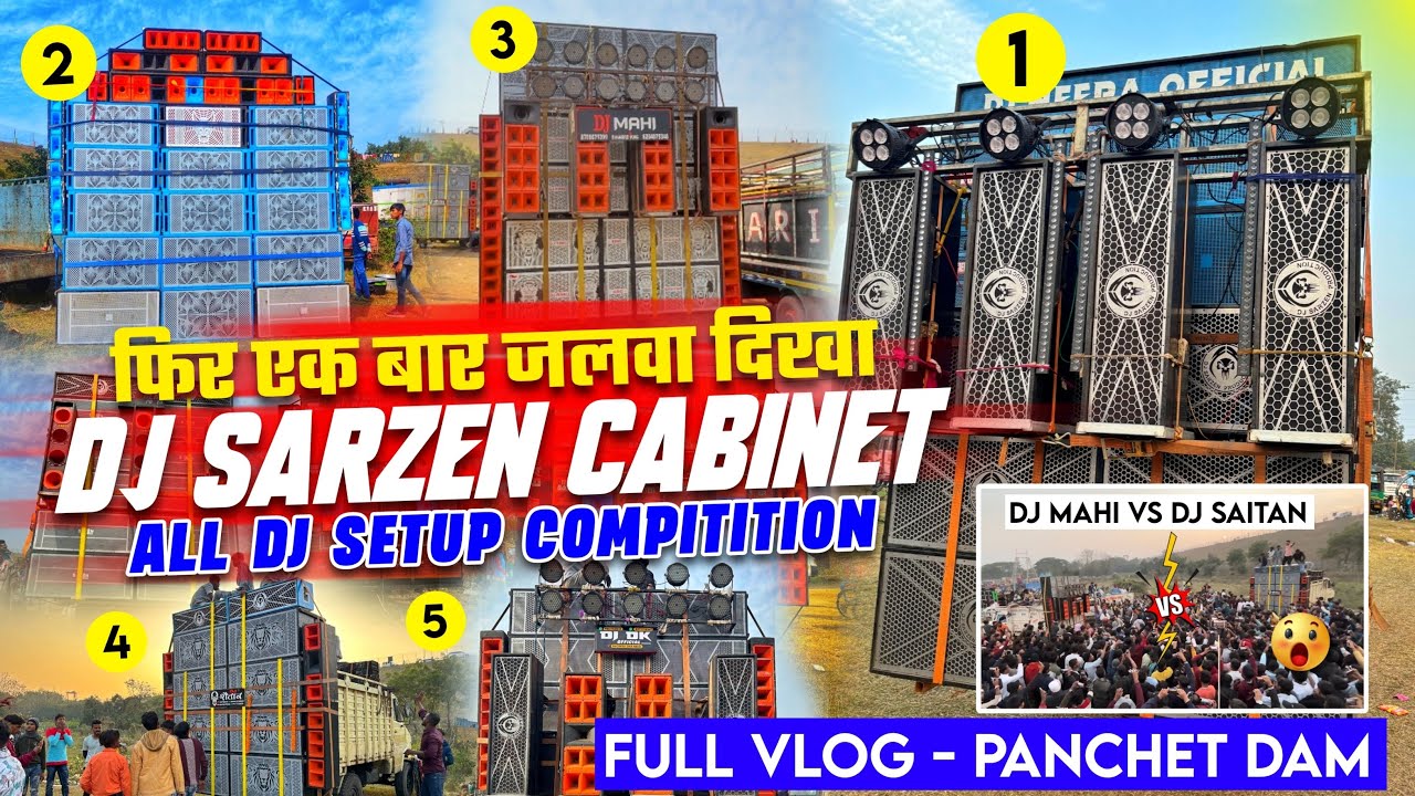 Dj Sarzen Cabinet का पूरा जलवा☠️ दिखा Panchet Dam💫All Dj Competetion💥Full Vlog🥰 #djsarzen