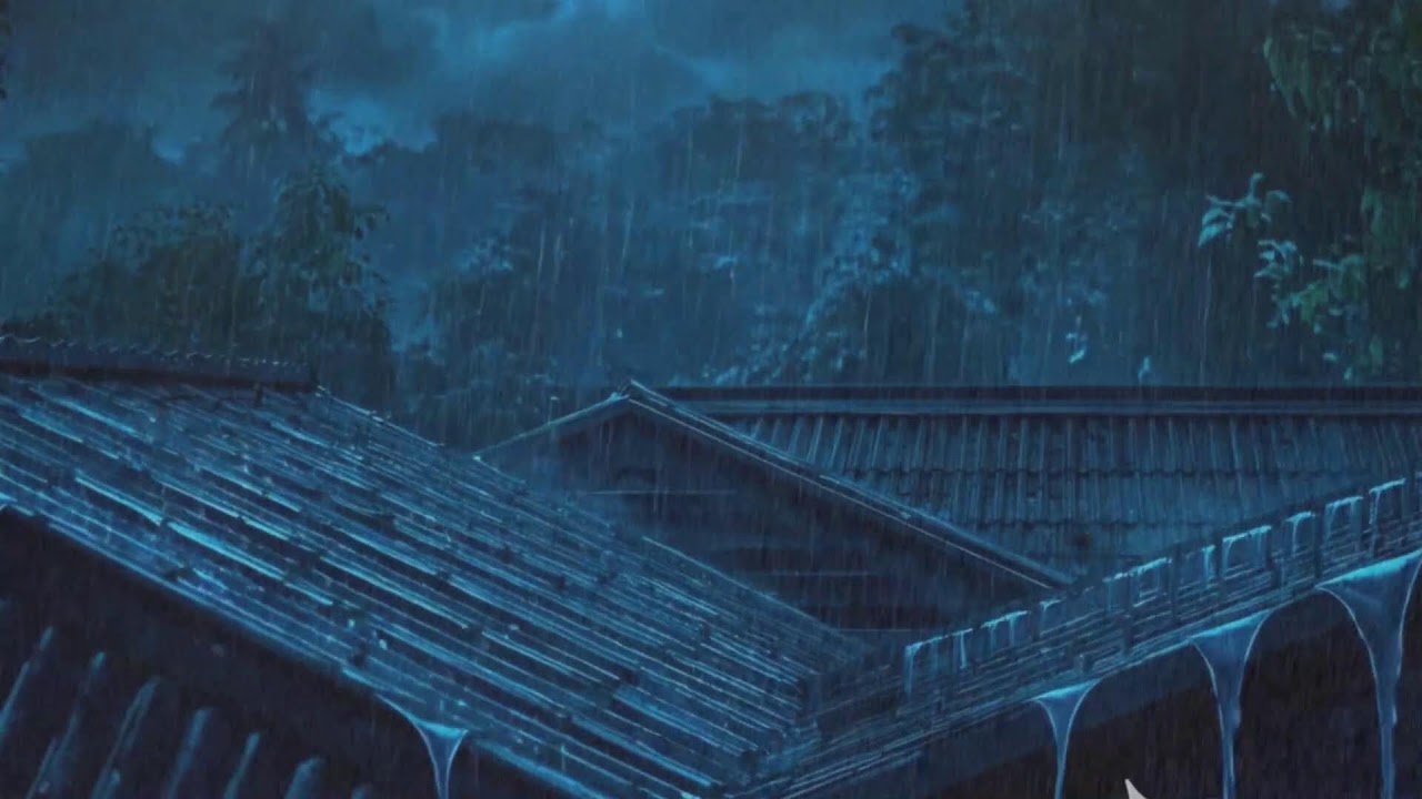 Sleep Well Instantly with Torrential Rain & Powerful Thunder on a Tin Roof of a Deserted Cabin 