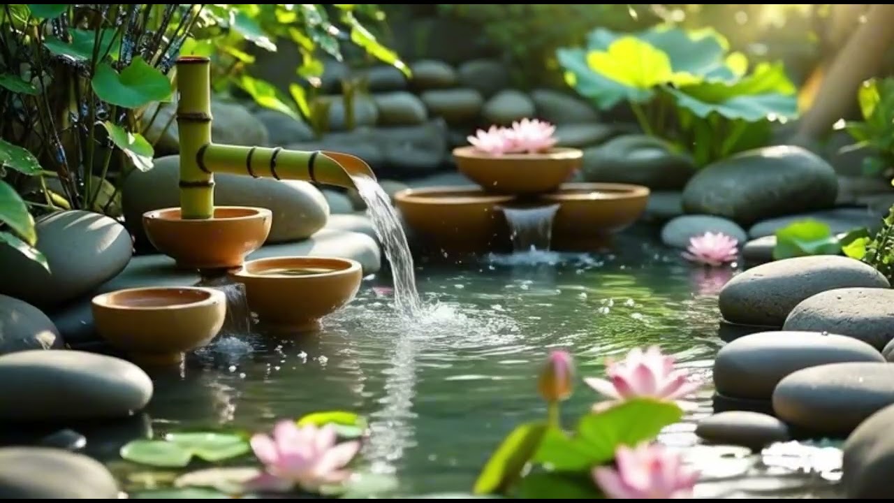 Sound of piano music and the rain falling outside your window