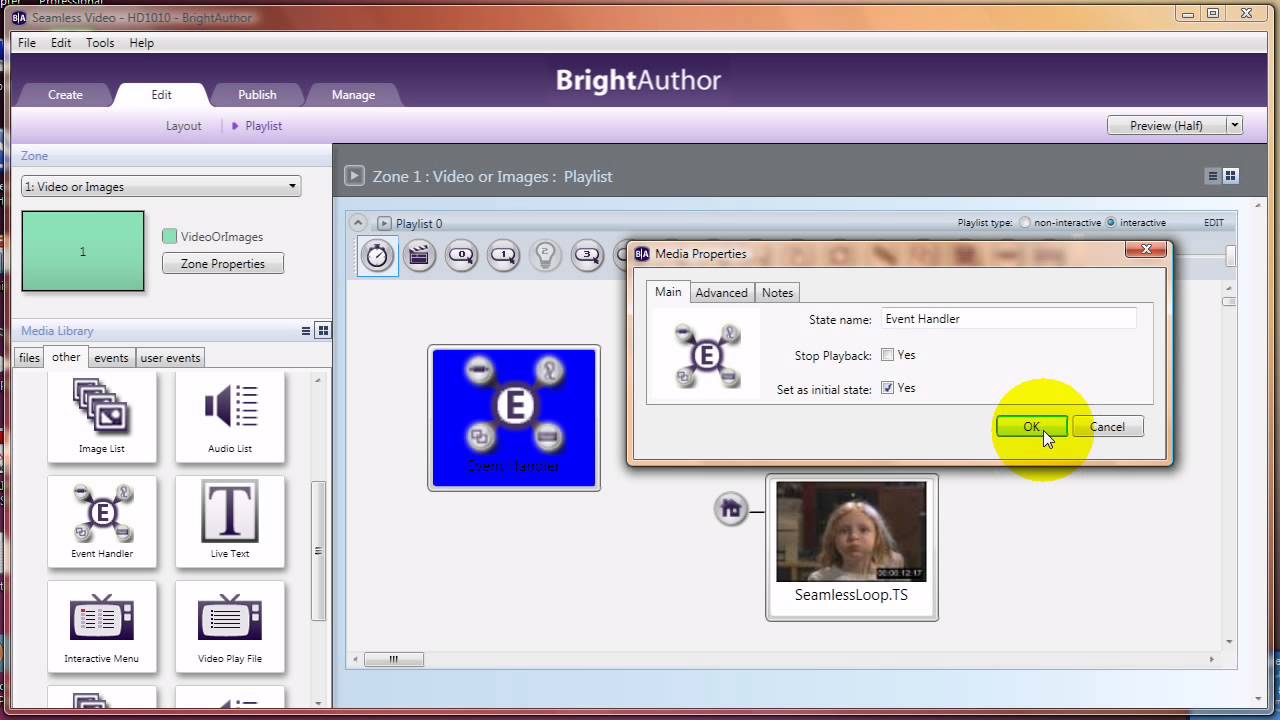 MD755 BrightAuthor Tutorial No. 1