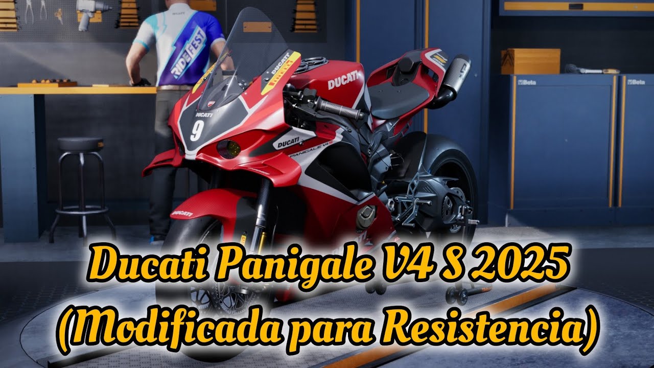 Ride 6 (PS5) - Ducati Panigale V4 S 2025 (Modificada para Resistencia)