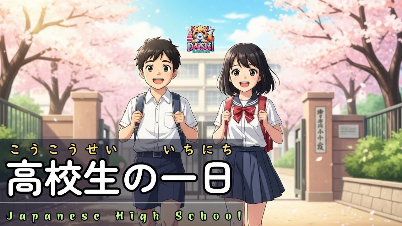 日本の高校生の一日｜A Day in the Life of a Japanese High School Student｜JLPT N5–N3 Listening Practice