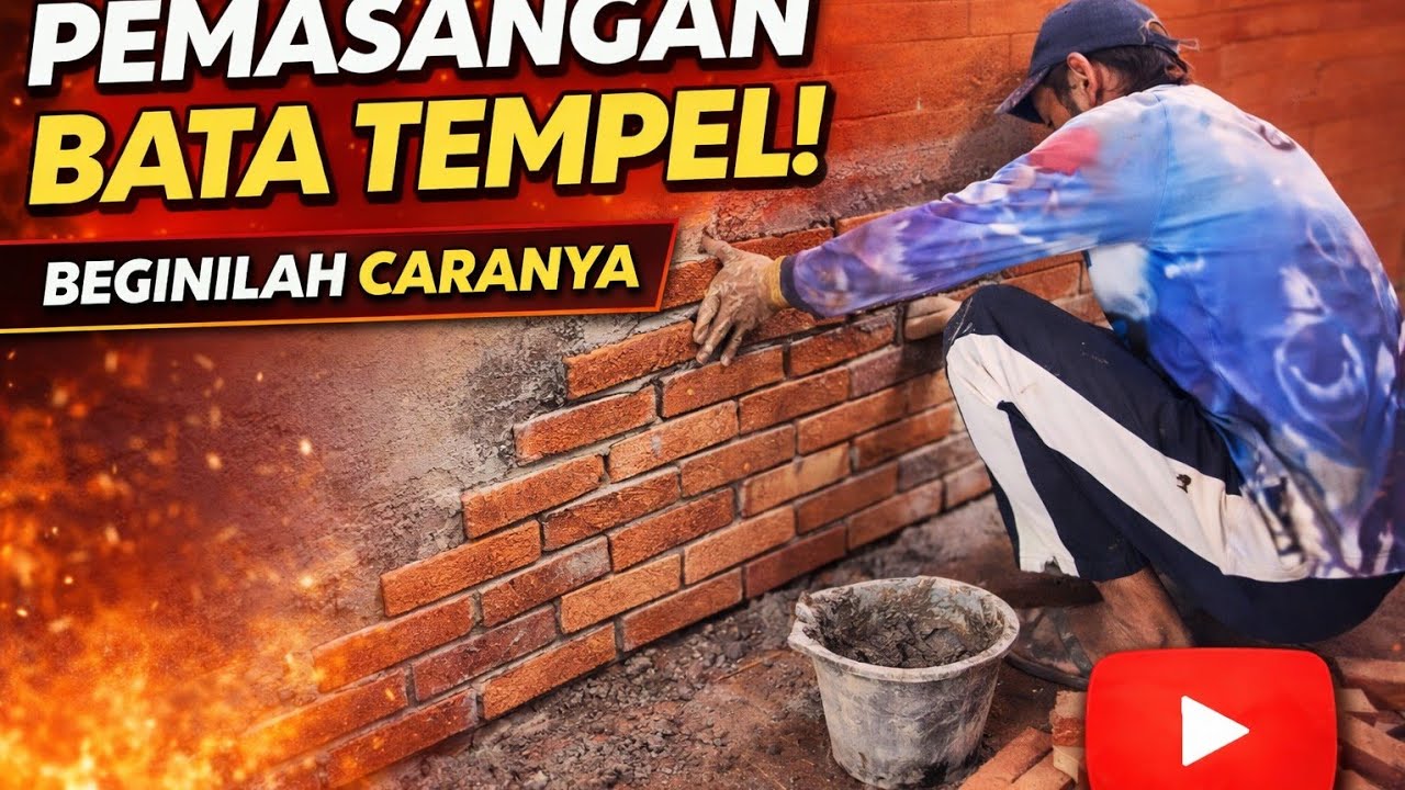 Cara Memasang Bata Tempel Dengan Benar, Rapi &....
