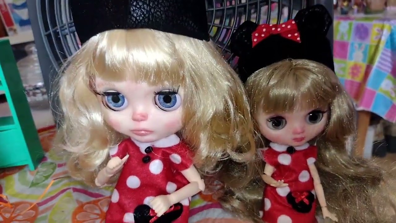 Baby Blythe gets changed 