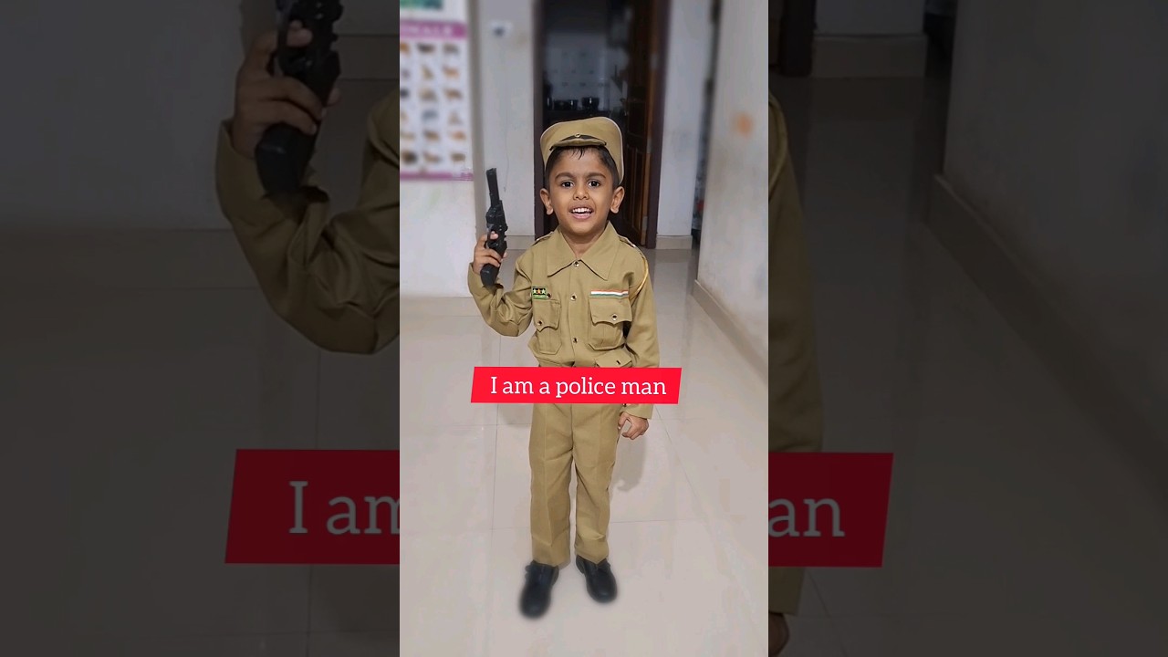short speech about police | lkg fancy dress competition of police| #shorts|@kalpanaveedu