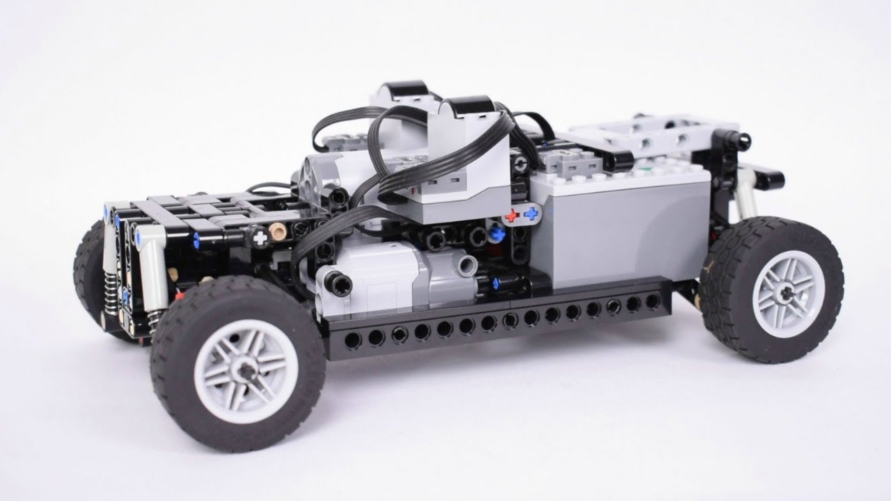 Compact Lego Technic 4-Wheel Drive Chassis (With Instructions)