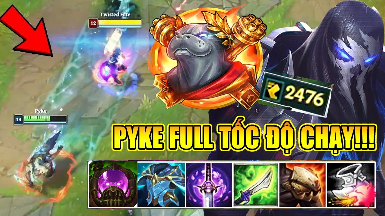 PYKE BƠI VỚI TỐC ĐỘ ÁNH SÁNG HỐT 42 KILL TẠI URF 2022!!