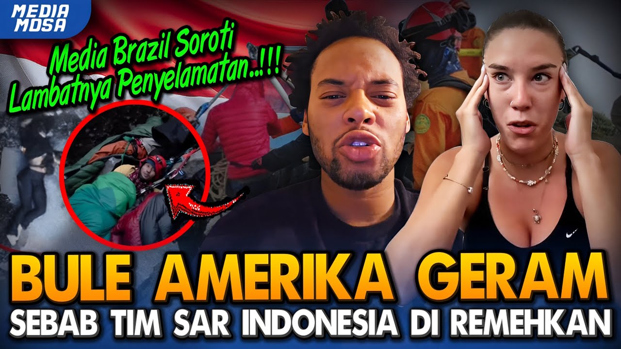Tak Terima DiRemehkan Media BRAZIL❗BULE AMERIKA Bela INDONESIA‼ Saat Juliana Jatuh Di Gunung Rinjani